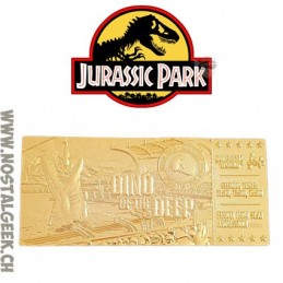 Jurassic World Mosasaurus Ticket plaqué or 24K Édition limitée