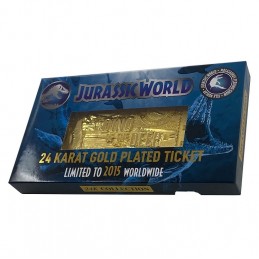 Jurassic World Mosasaurus Ticket plaqué or 24K Édition limitée