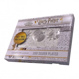 Harry Potter Invitation du Bal de Yule plaqué argent 999 Edition Limitée