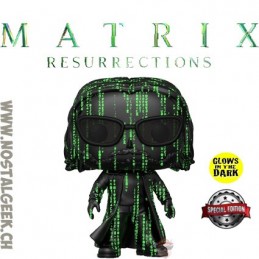 Funko Funko Pop Movie The Matrix Resurrections Neo In The Matrix Phosphorescent Edition Limitée