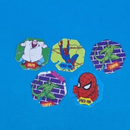 Marvel Spider-Man set of 5 Flying caps second hand (Loose).
