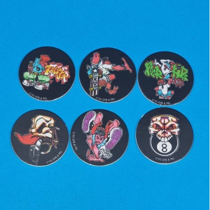 Poor Kids life set of 6 second hand Pogs (Loose)