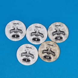 Power Rangers set of 5 second hand Pog (Loose).