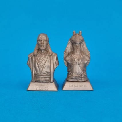 Star Wars Qui Gon Jin et Jar Jar Binks Figurine d'occasion (Loose)