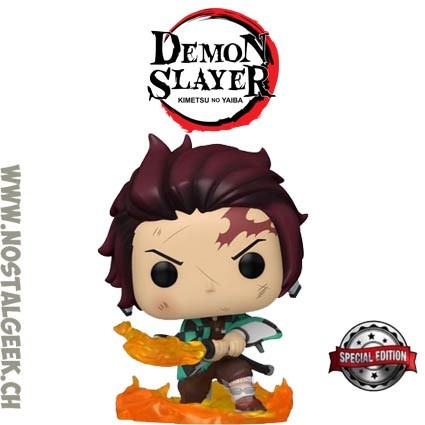 Funko Funko Pop Demon Slayer Tanjiro Kamado (Hinokami Kagura Dance) Phosphorescent Edition Limitée