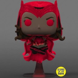 Funko Funko Pop Marvel Wandavision Scarlet Witch with Darkhold Book Phosphorescent Edition Limitée