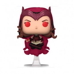 Funko Funko Pop Marvel Wandavision Scarlet Witch with Darkhold Book Phosphorescent Edition Limitée