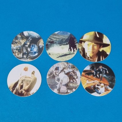 Indiana Jones set of 6 second hand Pog (Loose).