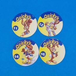 Nesquick Quicky's lot de 4 Pogs d'occasion (Loose).