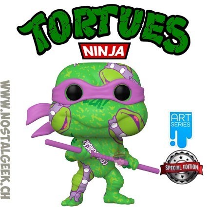 Funko Funko Pop Les Tortues Ninja (TMNT) Donatello (Art Series) + boîte de protection rigide en acrylique