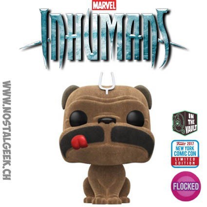 Funko Funko Pop NYCC 2017 Marvel The Inhumans Lockjaw (Gueule d'Or) Flocked Vaulted Edition Limitée