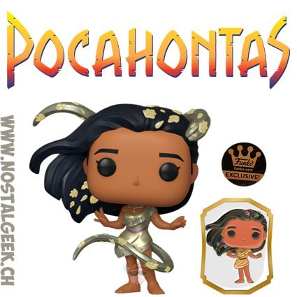 Funko Funko Pop Disney Ultimate Princess Pocahontas (Gold) avec Pin's Edition Limitée