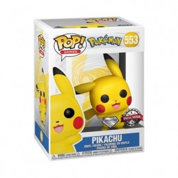 Funko Funko Pop N°553 Pokemon Pikachu Waving Diamond Glitter Exclusive Vinyl Figur