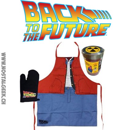 MARTY MCFLY BACK TO THE FUTURE APRON & OVEN MITTS