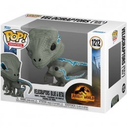 Funko Funko Pop N°1212 Movies Jurassic World Dominion Velociraptors (Blue and Beta)