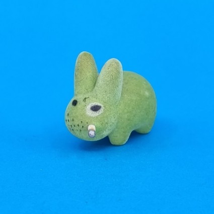 Kidrobot Labbit flocked flocked apple green second hand vinyl figure (Loose)