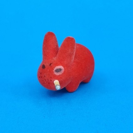 Kidrobot Labbit flocked flocked red second hand vinyl figure (Loose)