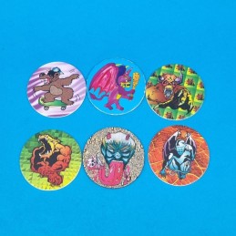 Set of 6 second hand miscellaneous Pogs (Loose)