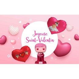 Funko Pop N°494 The Mandalorian Luke Skywalker with Grogu (Saint Valentin) Vinyl Figure