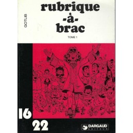Gotlib Rubrique-à-Brac (16/22) Tome 1 (I) Livre d'occasion