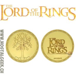 Le Seigneur des Anneaux Médaillon plaqué Or 24k du Gondor + Carte