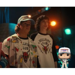Funko Pop N°1240 Stranger Things Dustin (Hellfire Club - with Walkie Talkie) Vinyl Figure