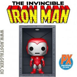 Funko Funko Pop Marvel N°1038 Hall of Armor: Iron Man Model 8 Silver Centurion Exclusive Vinyl Figure