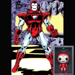 Funko Funko Pop Marvel N°1038 Hall of Armor: Iron Man Model 8 Silver Centurion Exclusive Vinyl Figure