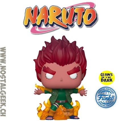 Funko Funko Pop Animation N°824 Naruto Might Guy (Eight Inner Gates) Glow in the Dark Exclusive Vinyl Figure