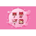 Funko Pop Pocket DC Comics Valentines 4-Pack Vinyl Figure