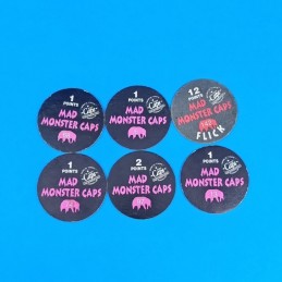 Mad Monsters Set of 6 second hand miscellaneous Pogs (Loose)