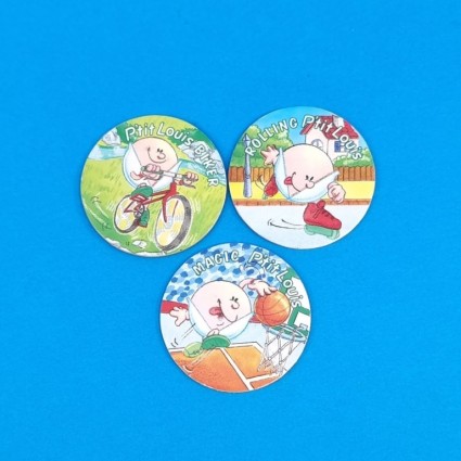 P'tit Louis Set of 3 second hand miscellaneous Pogs (Loose)