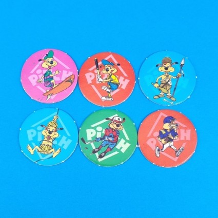 Pitch set of 6 second hand Pogs (Loose).