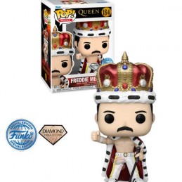 Funko Funko Pop Rocks N°184 Queen Freddie Mercury (Crowned) Diamond Glitter Exclusive Vinyl Figure