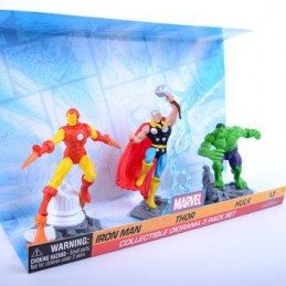 Marvel Collectible Diorama Iron Man - Thor - The Hulk Action Figure Set (Pack de 3)