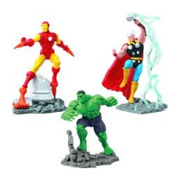 Marvel Collectible Diorama Iron Man - Thor - The Hulk Action Figure Set (Pack de 3)