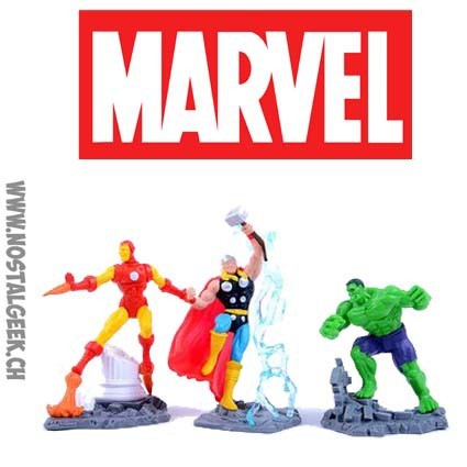 Marvel Collectible Diorama Iron Man - Thor - The Hulk Action Figure Set (Pack de 3)