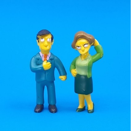 The Simpsons Seymour Skinner & Edna Krapabelle second hand figures (Loose)