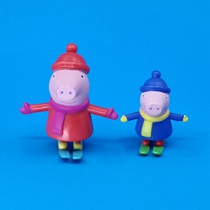 Peppa Pig Lot de 2 Figurines d'occasion (Loose) Ski