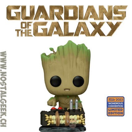 Funko Funko Pop Marvel Wonder Con 2023 N°1222 Guardians of the Galaxy Vol. 2 Groot with Bomb Edition Limitée