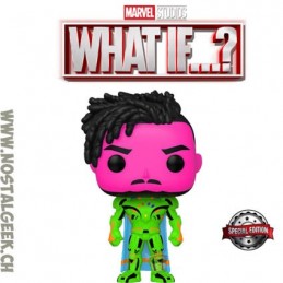 Funko Funko Pop N°989 Marvel: What if...? Infinity Killmonger (Black Light) Exclusive Vinyl Figure