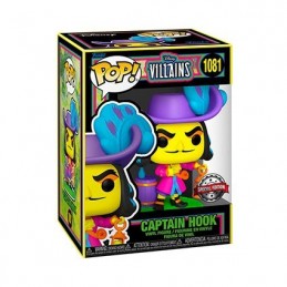 Funko Funko Pop N°1081 Disney Villains Peter Pan Captain Hook (Blacklight) Edition Limitée