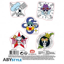 AbyStyle One piece Mini Stickers Straw Hat Skulls (16x11cm)