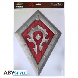 AbyStyle World of Warcraft Metal plate Horde Shield (25x35cm)