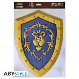 AbyStyle World of Warcraft Metal plate Alliance Shield (26 x 35 cm)