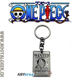 One Piece Keychain Wanted Luffy