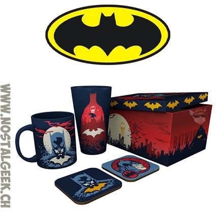 AbyStyle DC Comics Batman Coffret cadeau Verre + Mug + 2 Dessous de verre Glow