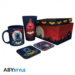 AbyStyle DC Comics Batman Coffret cadeau Verre + Mug + 2 Dessous de verre Glow
