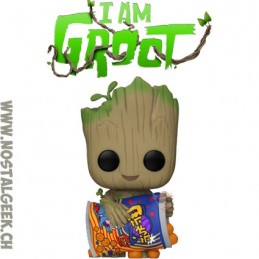 Funko Funko Pop Marvel N°1196 I Am Groot - Groot with Cheese Puffs