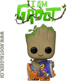 Funko Funko Pop Marvel N°1196 I Am Groot - Groot with Cheese Puffs Vinyl Figure